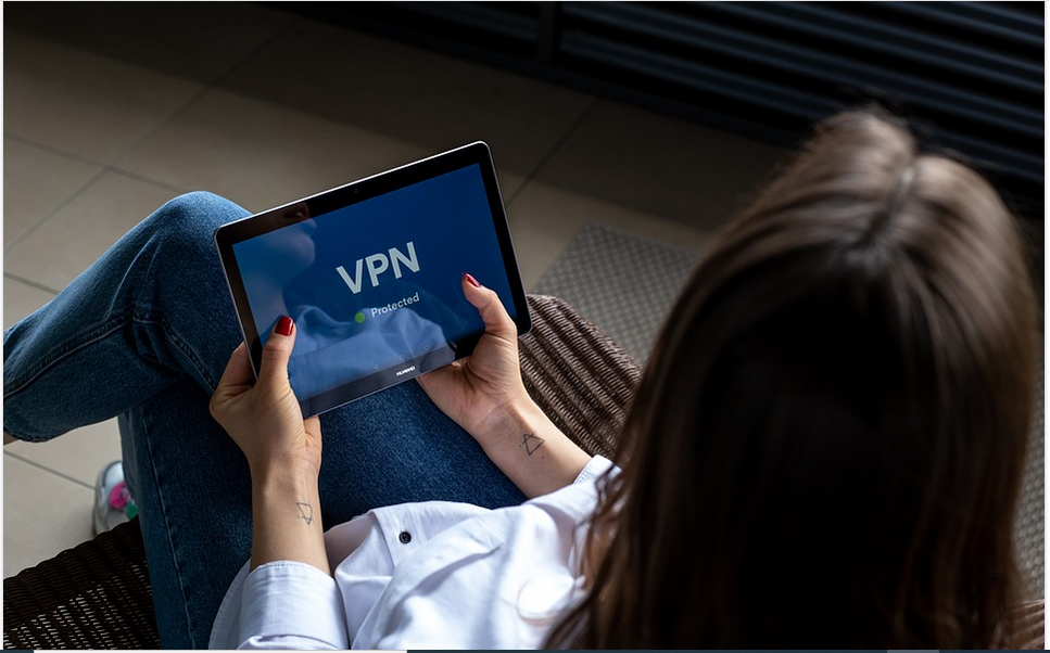 a lady using vpn to get entertainman online